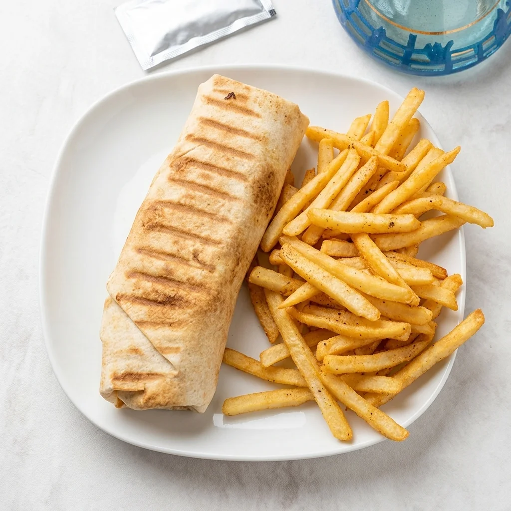 Crispy chicken shawarma wrap – best shawarma at Habibiz Cafe Winnipeg